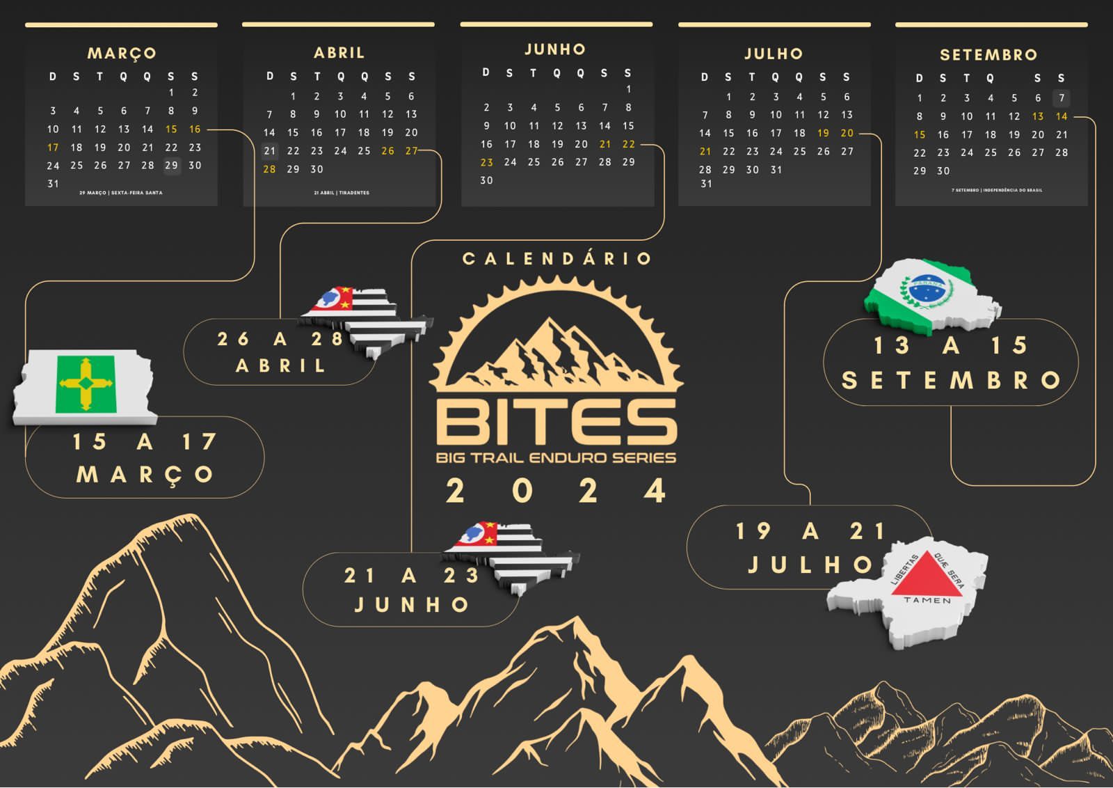 CalendarioBites2024 Revista Moto Adventure