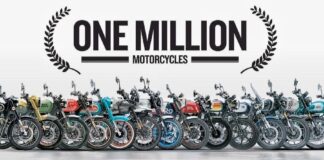 Royal Enfield atinge o recorde histórico de 1 milhão de motos vendidas em um ano foto de diversos modelos royal enfield sob a palavra "One Million" entre ramos de ouro