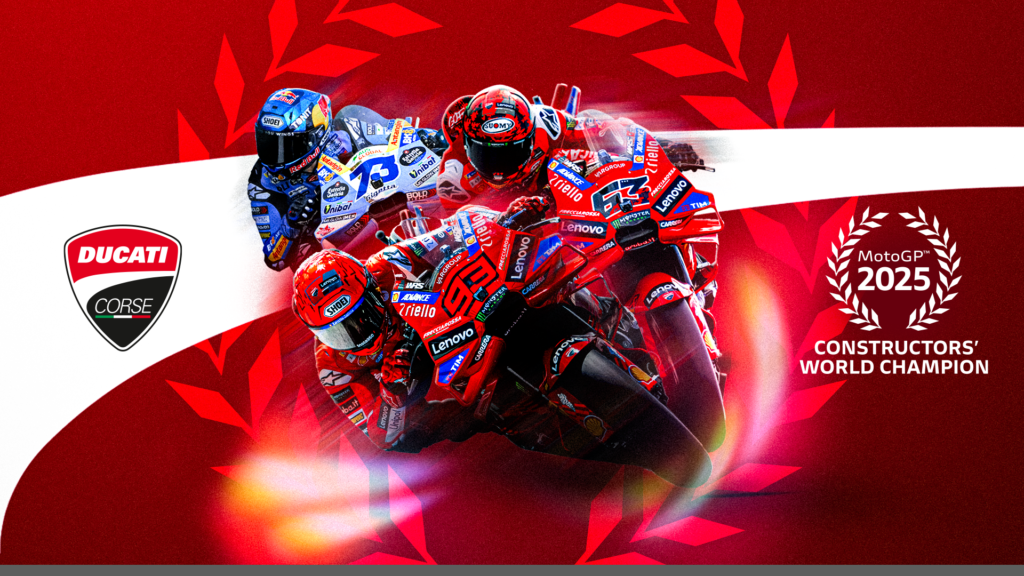 ducati é campeã mundial de oconstrutores na MotoGP pelo sexto ano consecutivo