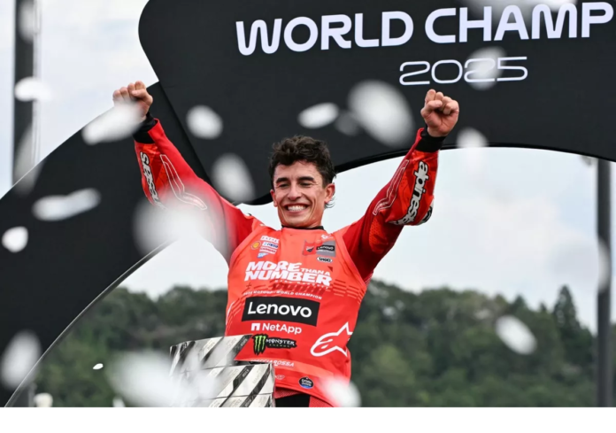 marca-marquez-e-ducati-campeões-mundiais-de-motogp-2025