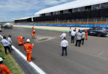 GP Brasil: buraco na pista tira brilho da reestreia brasileira na elite mundial buraco na pista do autódromo de goiânia