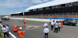 GP Brasil: buraco na pista tira brilho da reestreia brasileira na elite mundial buraco na pista do autódromo de goiânia