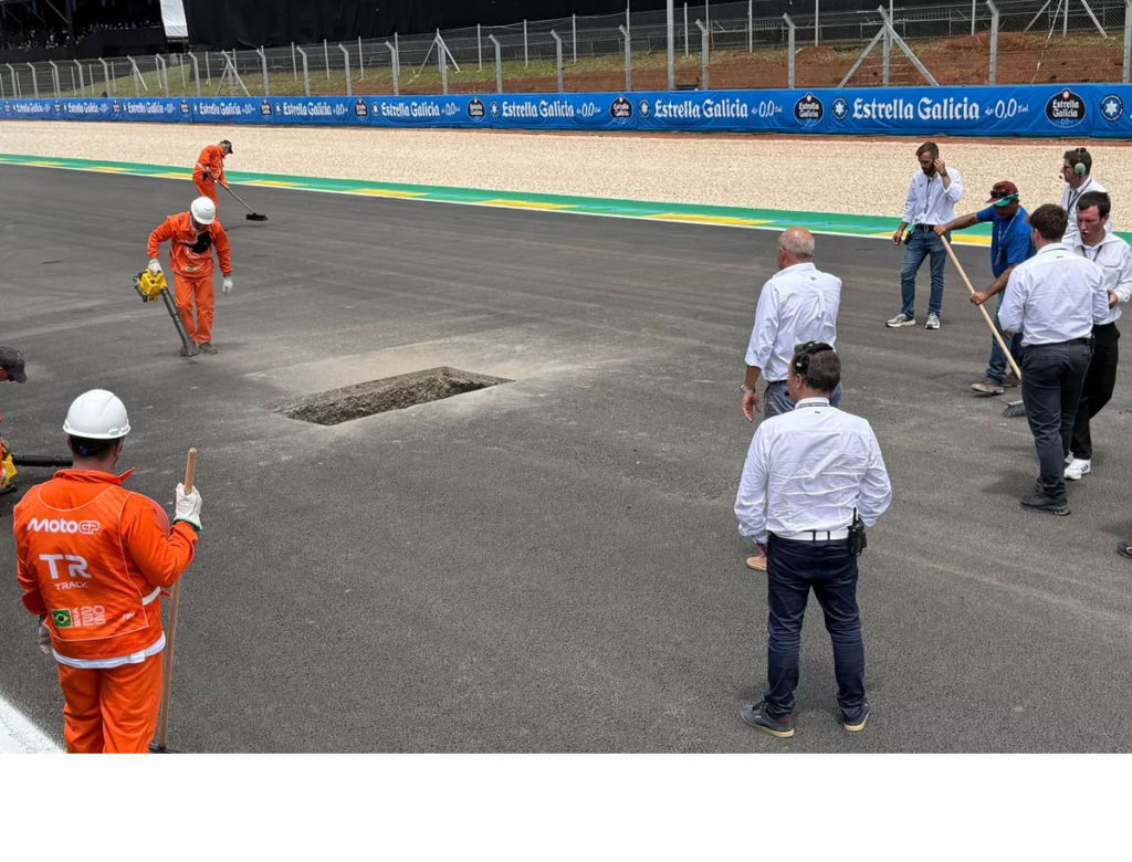 buraco na pista do autódromo de goiânia